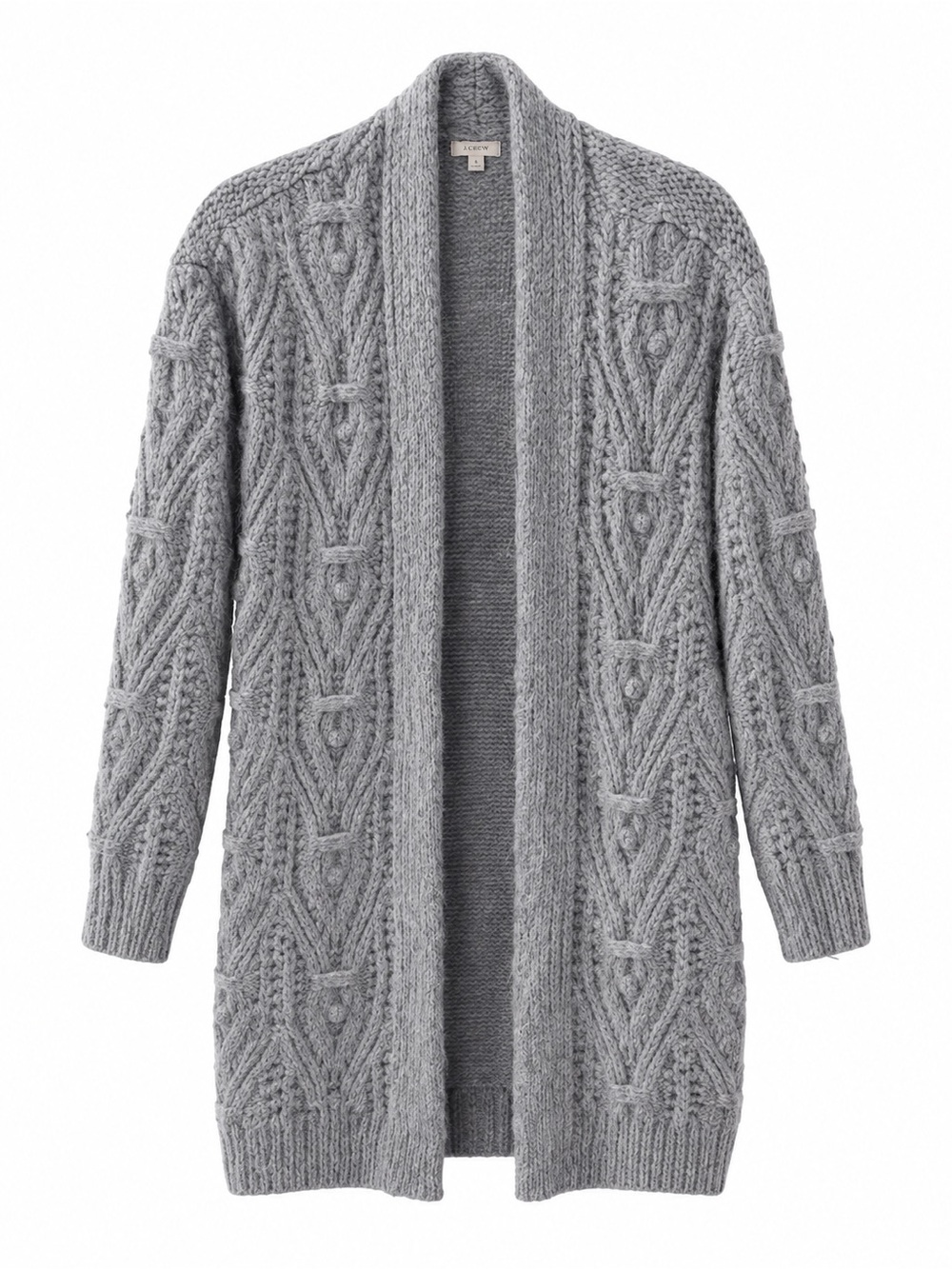 Anthropologie Light Blue Open-Front Cable Knit Cardigan